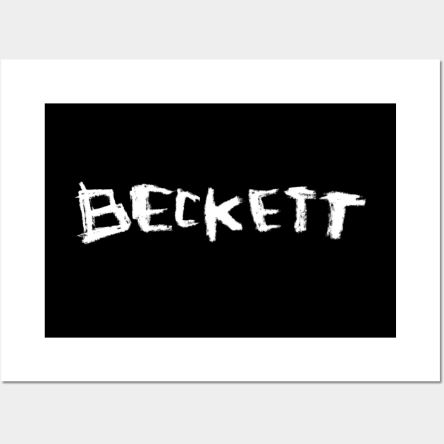 Writer Name: Beckett, bold hand lettering Wall Art by badlydrawnbabe